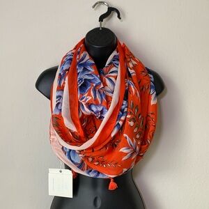 LOFT Large Floral Print Infinity Scarf